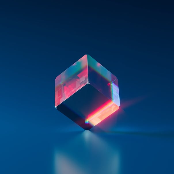 Image of small glass cube